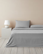 Crystal Silky Twill King Size Duvet Cover Set 240x220 cm Gray