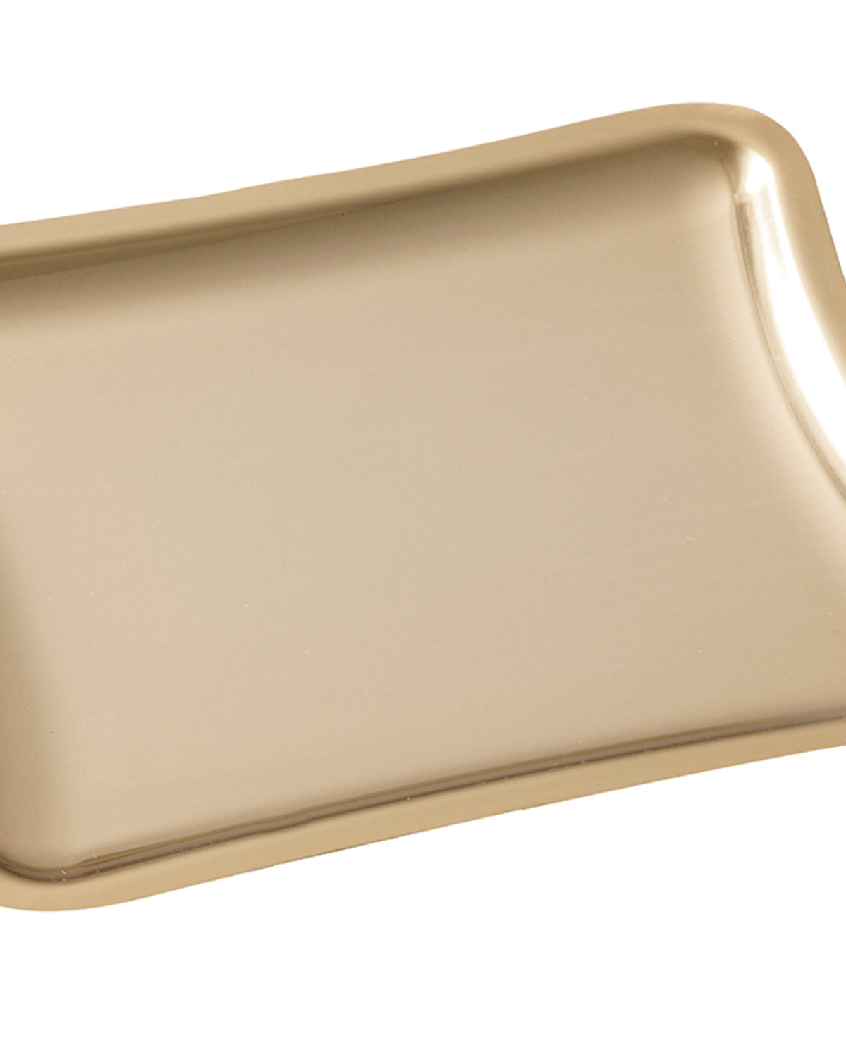 Shiny Metal Tray 22x19 cm Gold (view 3)