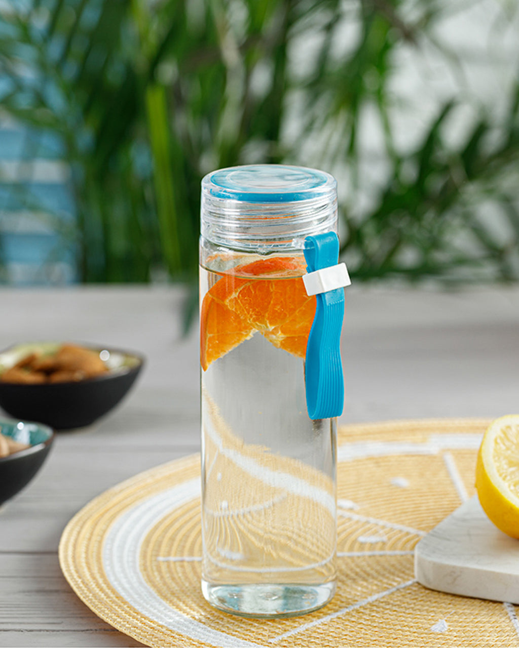 Rita Glass Bottle 400 ml Blue