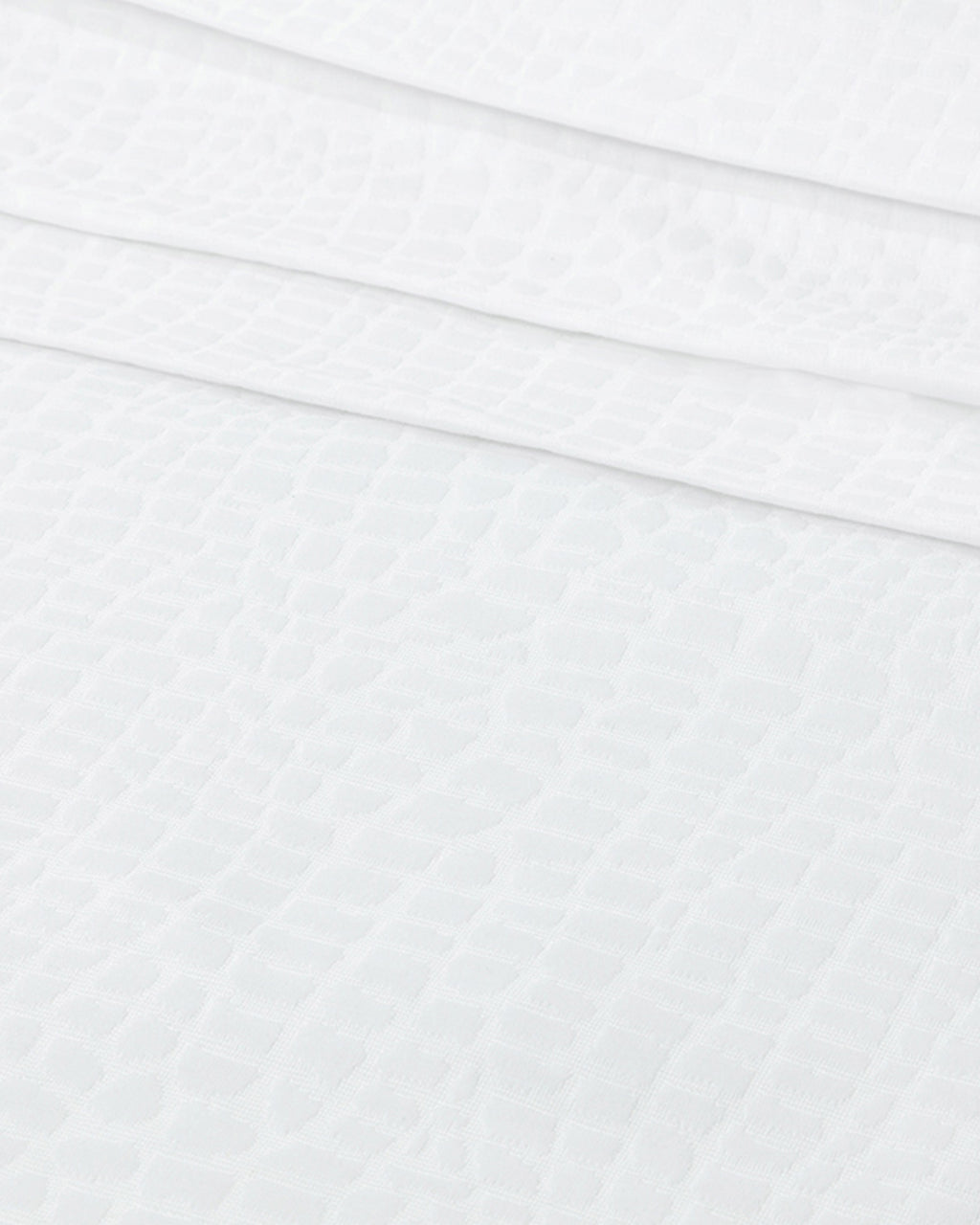 Nature Jacquard Weaving Double Size Summer Blanket Set 200x230 cm White (view 3)