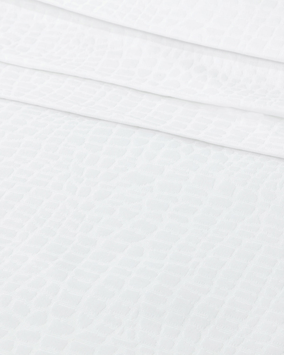 Nature Jacquard Weaving Double Size Summer Blanket Set 200x230 cm White (view 3)