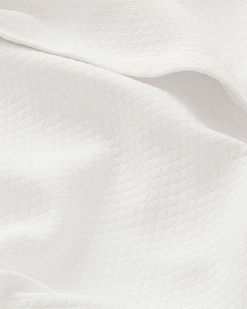 Diamond Jacquard Weaving Summer Blanket White (view 3)