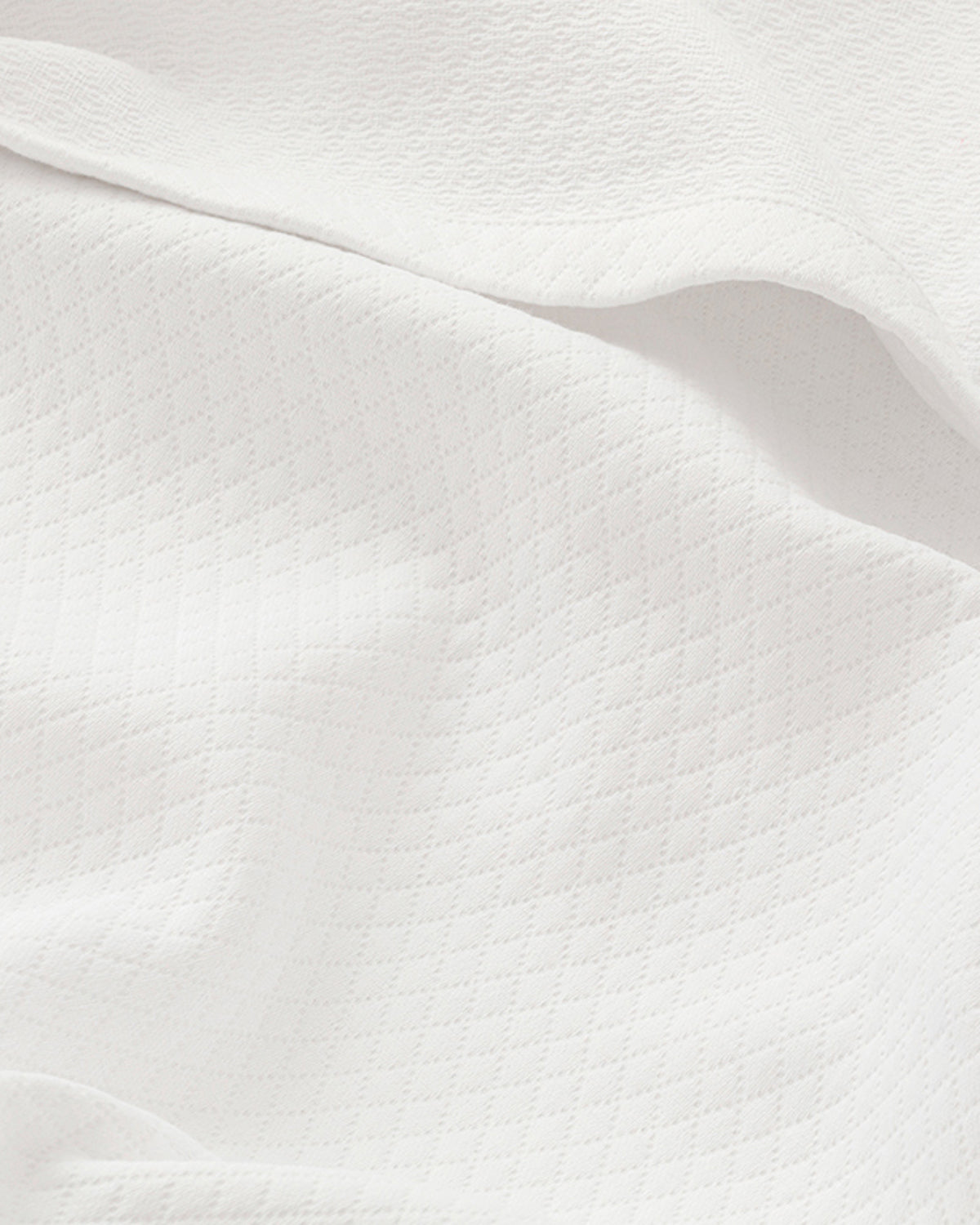 Diamond Jacquard Weaving Summer Blanket White (view 3)