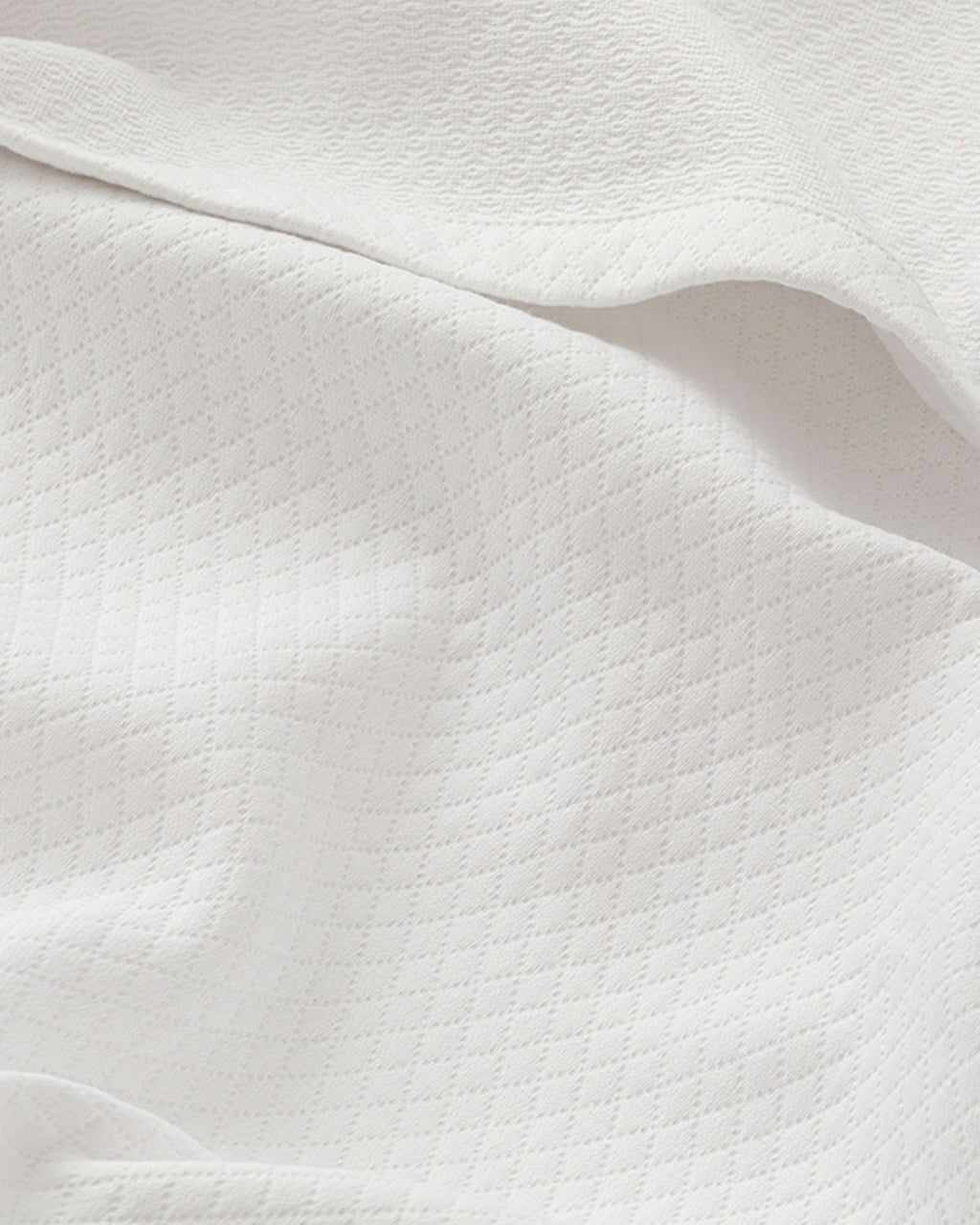 Diamond Jacquard Weaving Summer Blanket White (view 6)