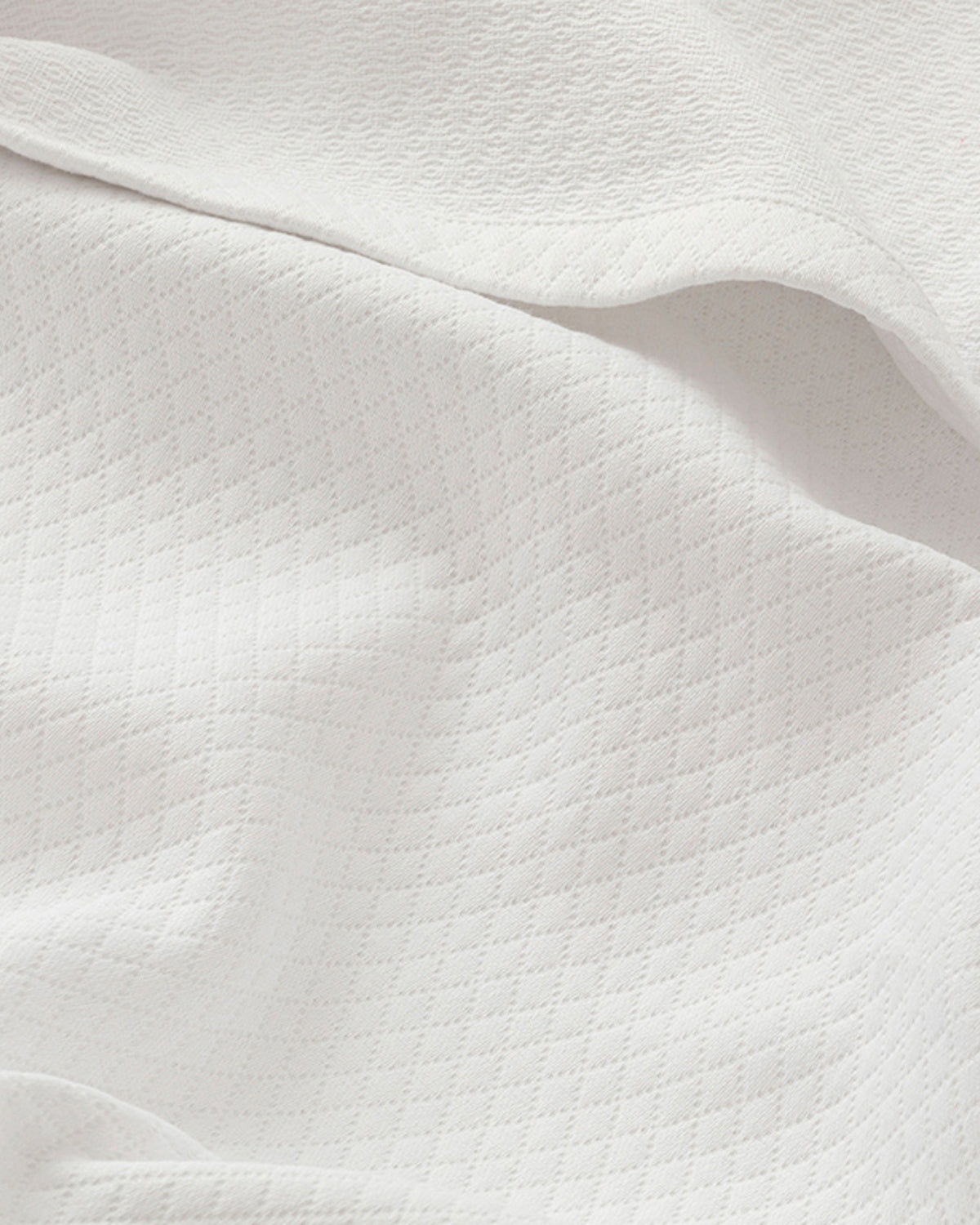 Diamond Jacquard Weaving Summer Blanket White (view 6)