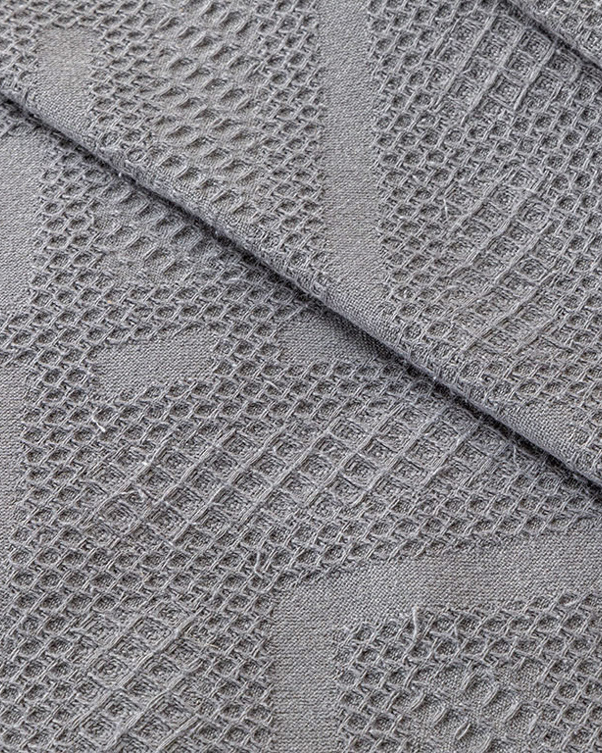 Creative Waffle Jacquard Single Size Summer Blanket 150x220 cm Anthracite (view 3)
