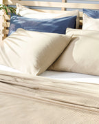 Cool Stripe Soft Touch Single Size Summer Blanket Set 150x220 cm - Gray (view 2)