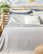 Cool Stripe Soft Touch Single Size Summer Blanket Set 150x220 cm (view 4)