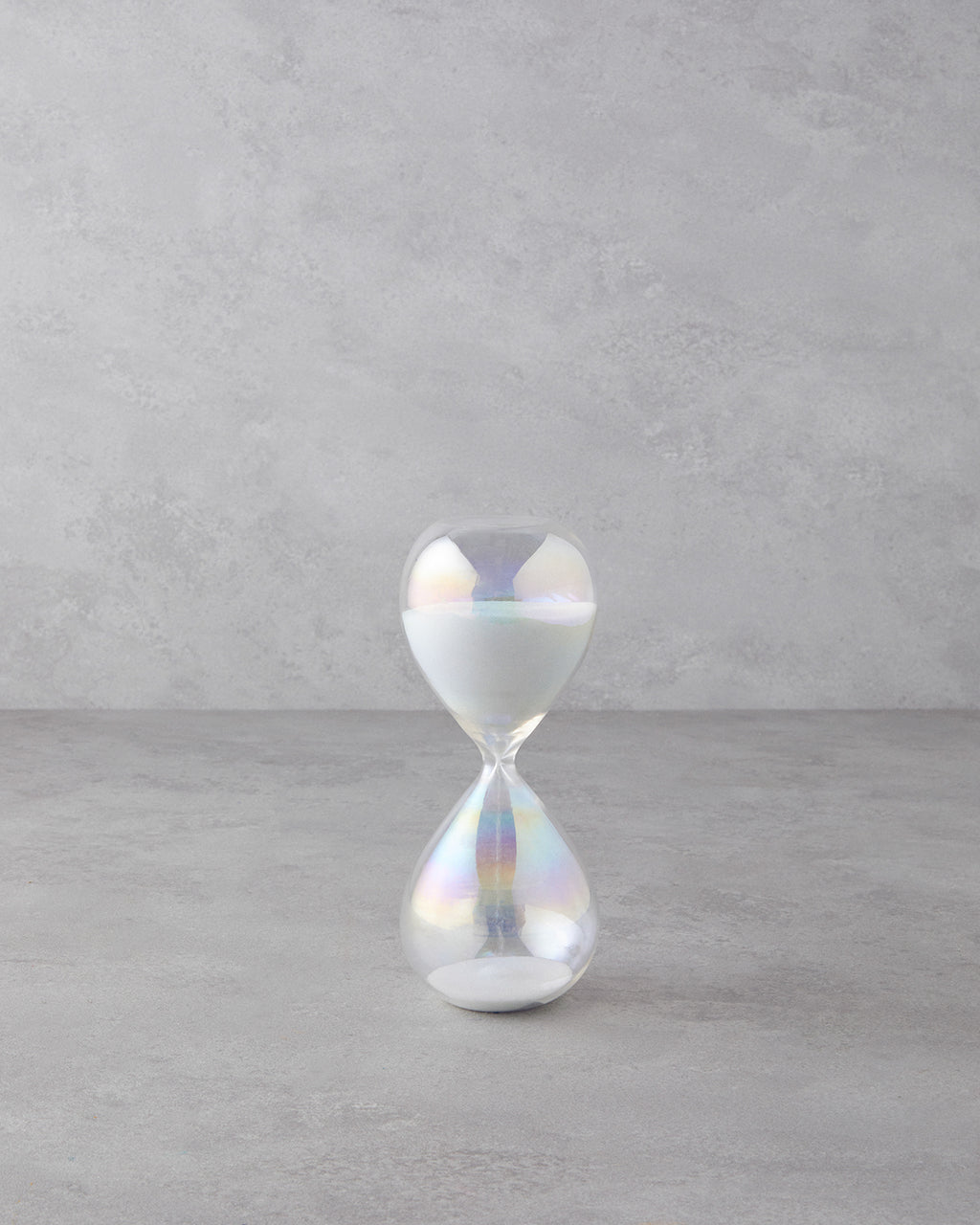 Shine Glass 30 Min Hourglass 8x8x20 cm White