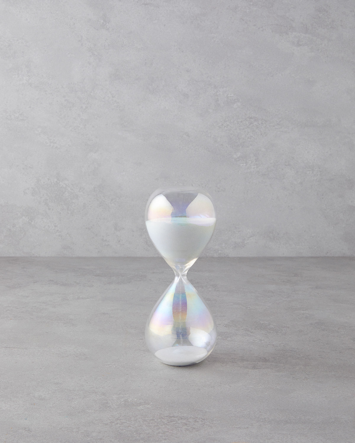 Shine Glass 30 Min Hourglass 8x8x20 cm White