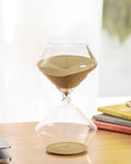 Fancy Glass 30 Min Hourglass 9.5x9.5x17.5 cm Gold