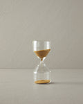 Natural Glass 15 Min Hourglass 7x7x17 cm Brown
