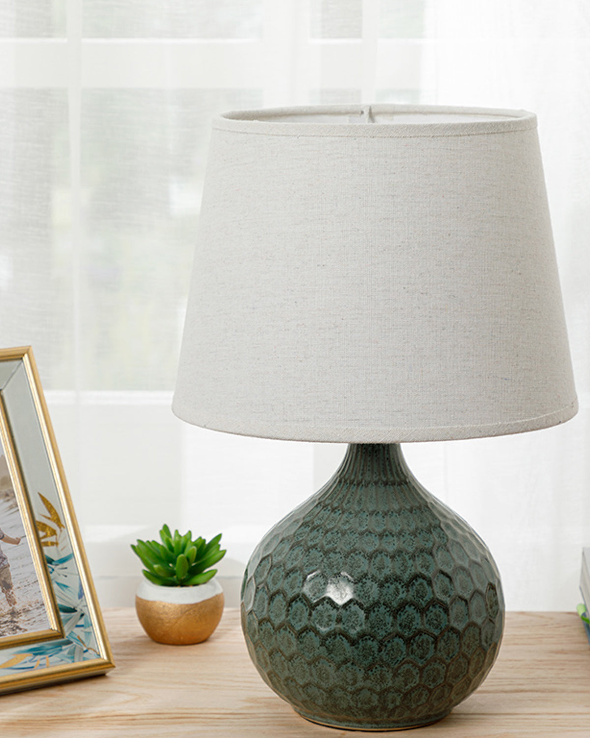 Gina Table Lamp 27x27x41 cm Green