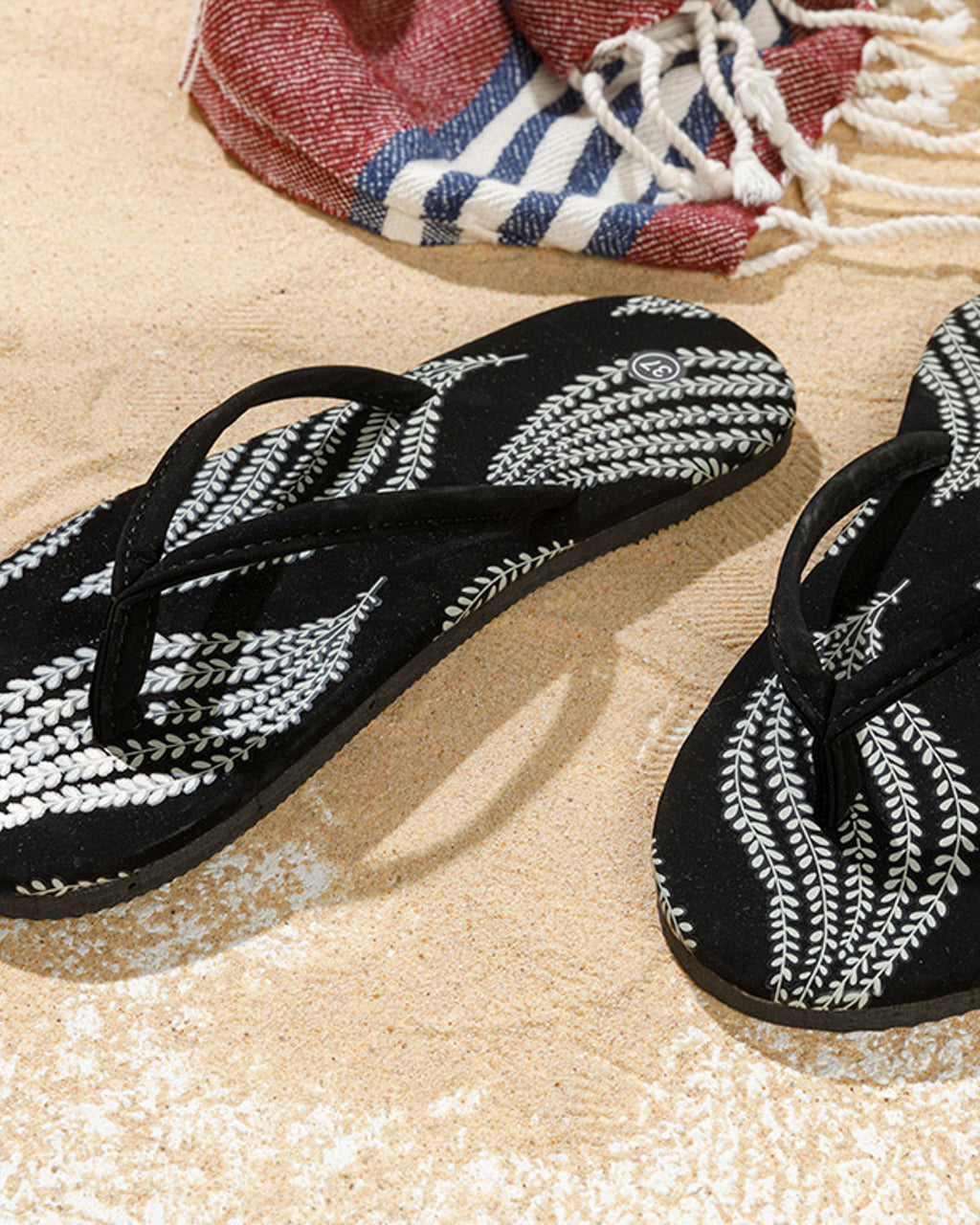 Velvet Suet Slippers Beach Slippers - Ecru - 36 (view 3)