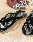 Velvet Suet Slippers Beach Slippers - Ecru - 36 (view 3)