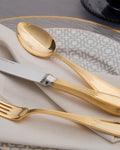 Lora Stainless Steel 18 pcs Dessert Cutlery Set Gold