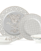 Alessa Porcelain Table Set 24 Pieces, 6 Servings Beige - Gray - Cream (view 2)