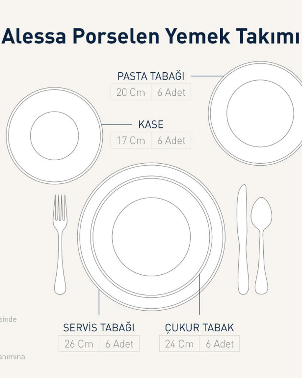Alessa Porcelain Table Set 24 Pieces, 6 Servings Beige - Gray - Cream (view 3)