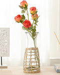 Rose Bouquet Single Branch Artificial Flower 61 cm Red