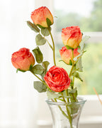 Rose Bouquet Single Branch Artificial Flower 61 cm Red (view 2)