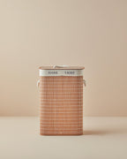 Urbann Bamboo Foldable with 2 Sections Laundry Basket 40x30x60 cm Brown