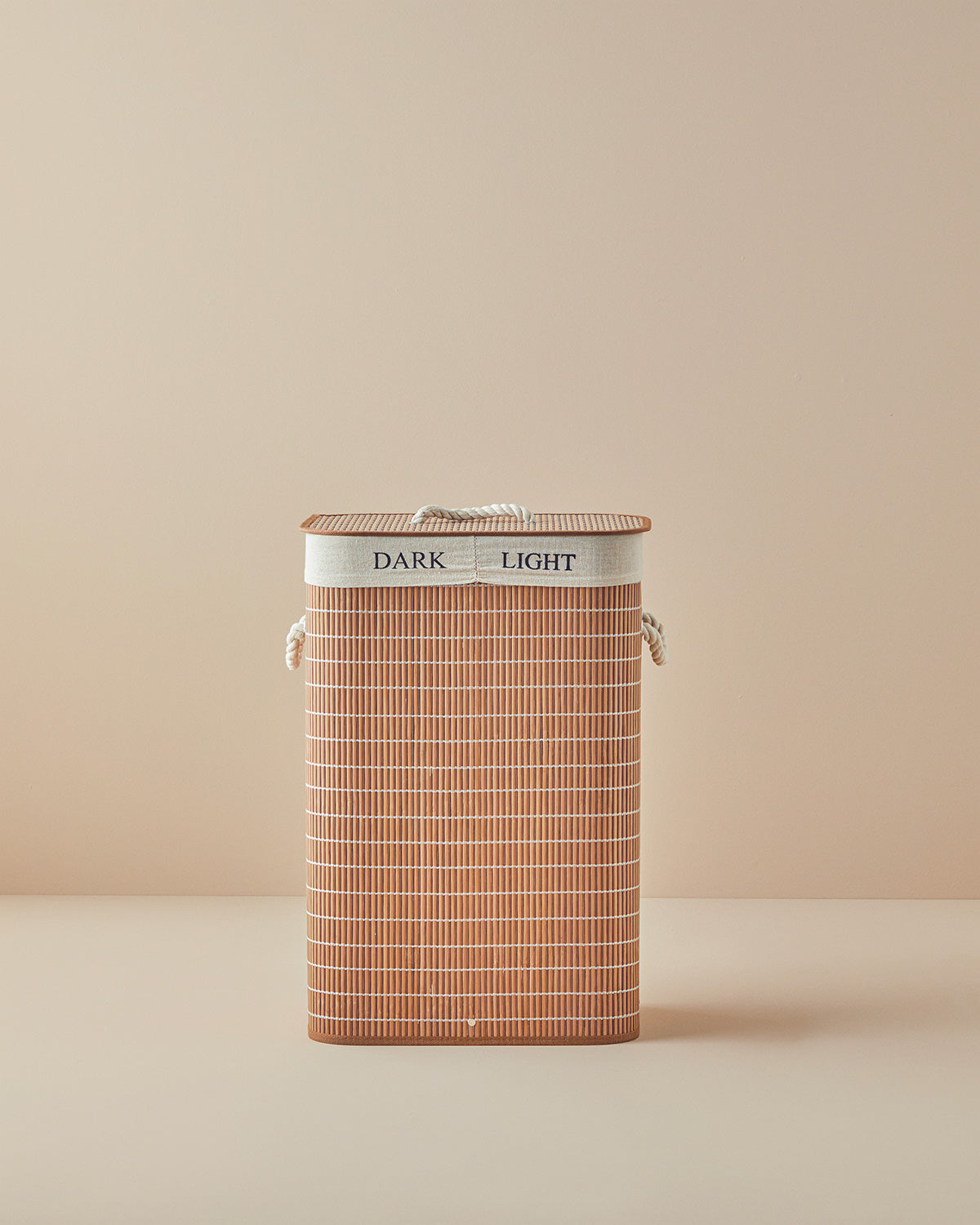 Urbann Bamboo Foldable with 2 Sections Laundry Basket 40x30x60 cm Brown