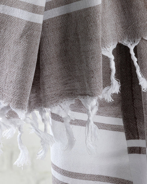 Band Cotton Bath Wrap 95x165 cm Brown (view 2)