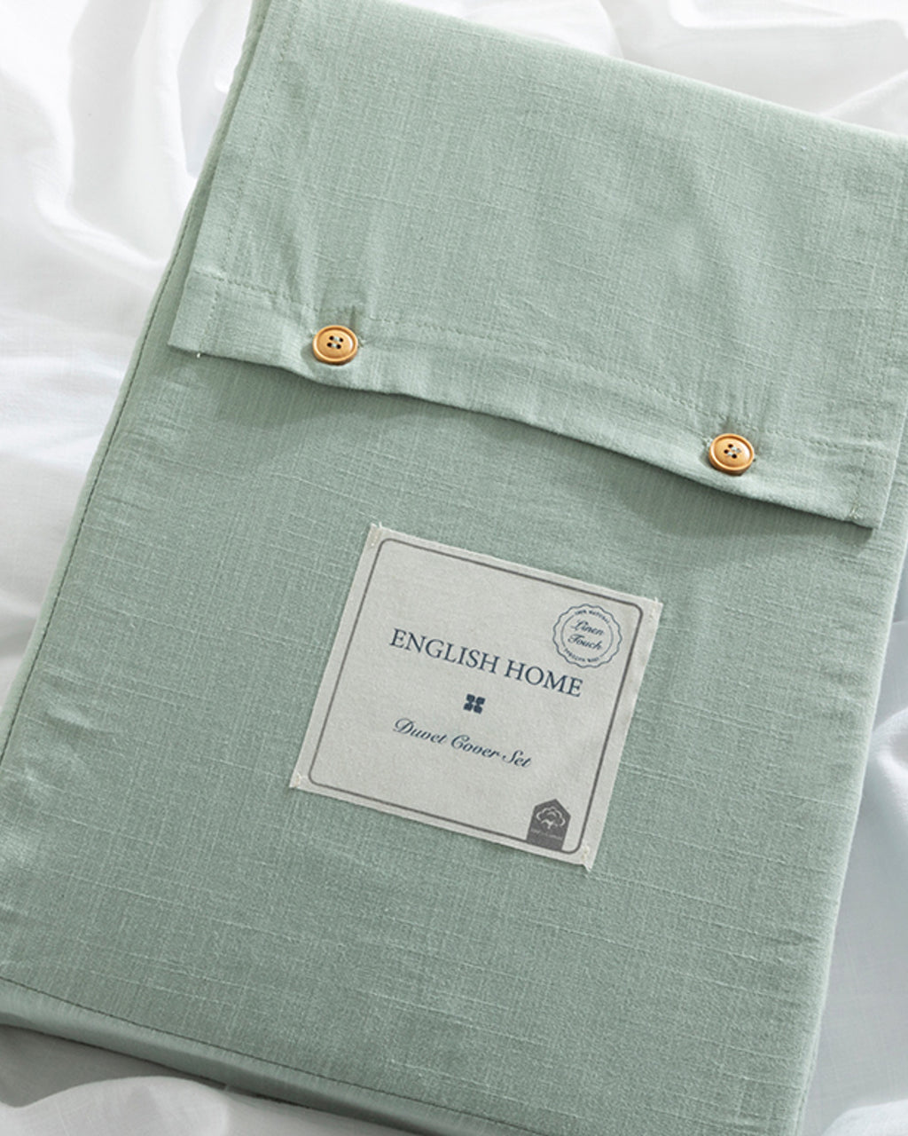 Moderna Plain Flame Duvet Cover Set (view 4)