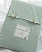 Moderna Plain Flame Duvet Cover Set (view 4)