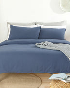 Moderna Plain Flame Duvet Cover Set (view 6)