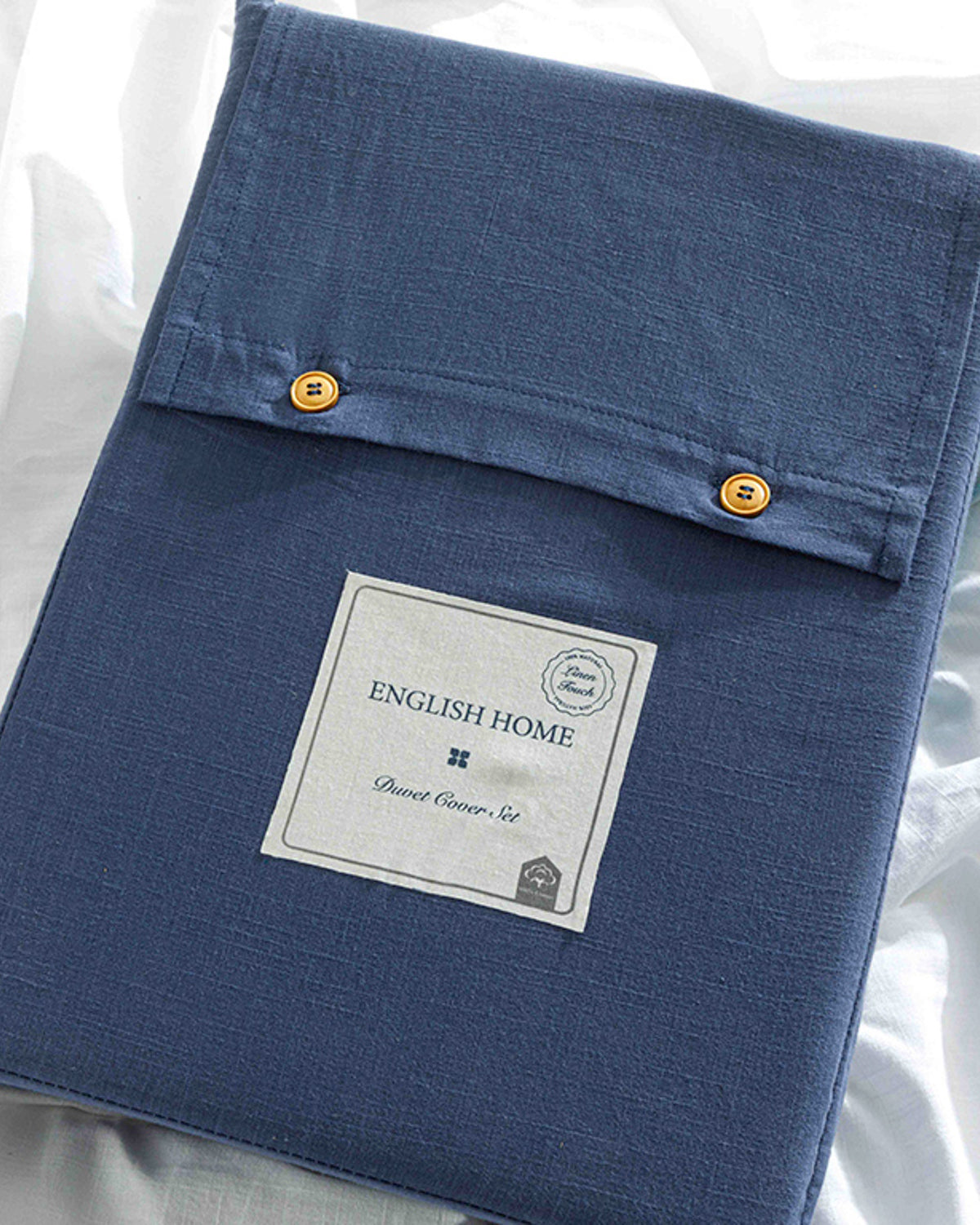 Moderna Plain Flame Duvet Cover Set (view 10)