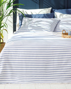 HIP Stripe Printed Single Size Summer Blanket Set 150x220 cm Blue