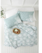 Shabby Rose Crêpe Duvet Cover Set Celadon (view 6)