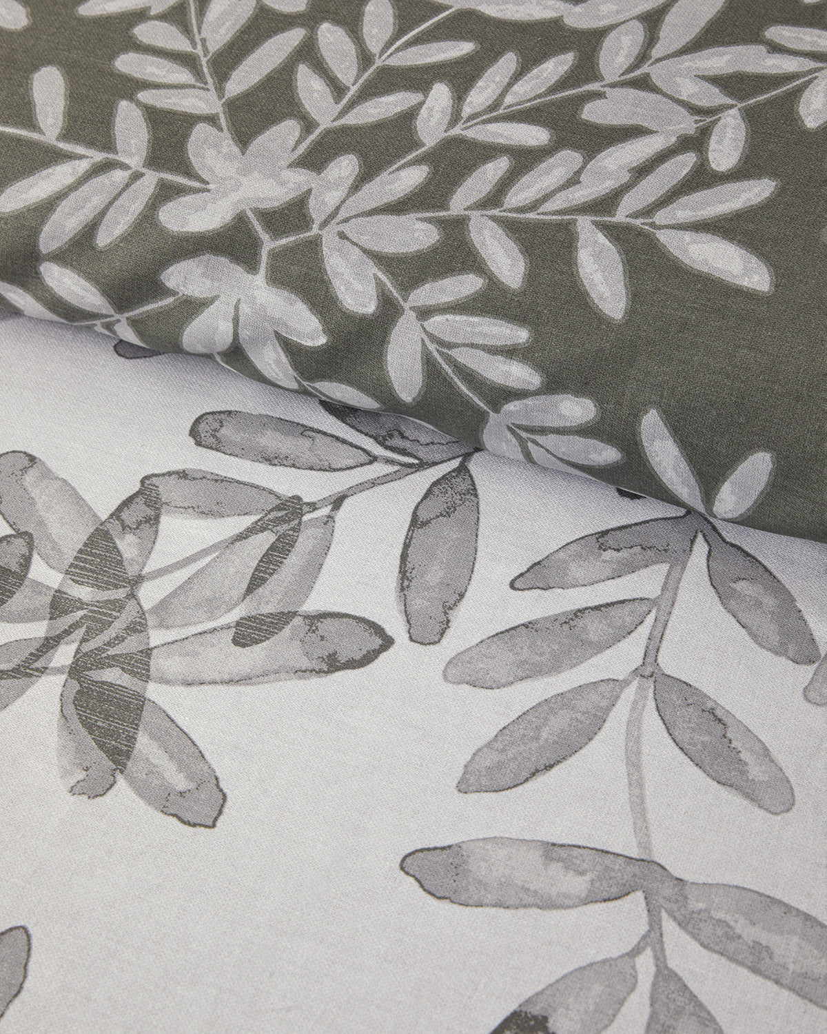 Olive Twig Crêpe Duvet Cover Set Olive Green (view 3)