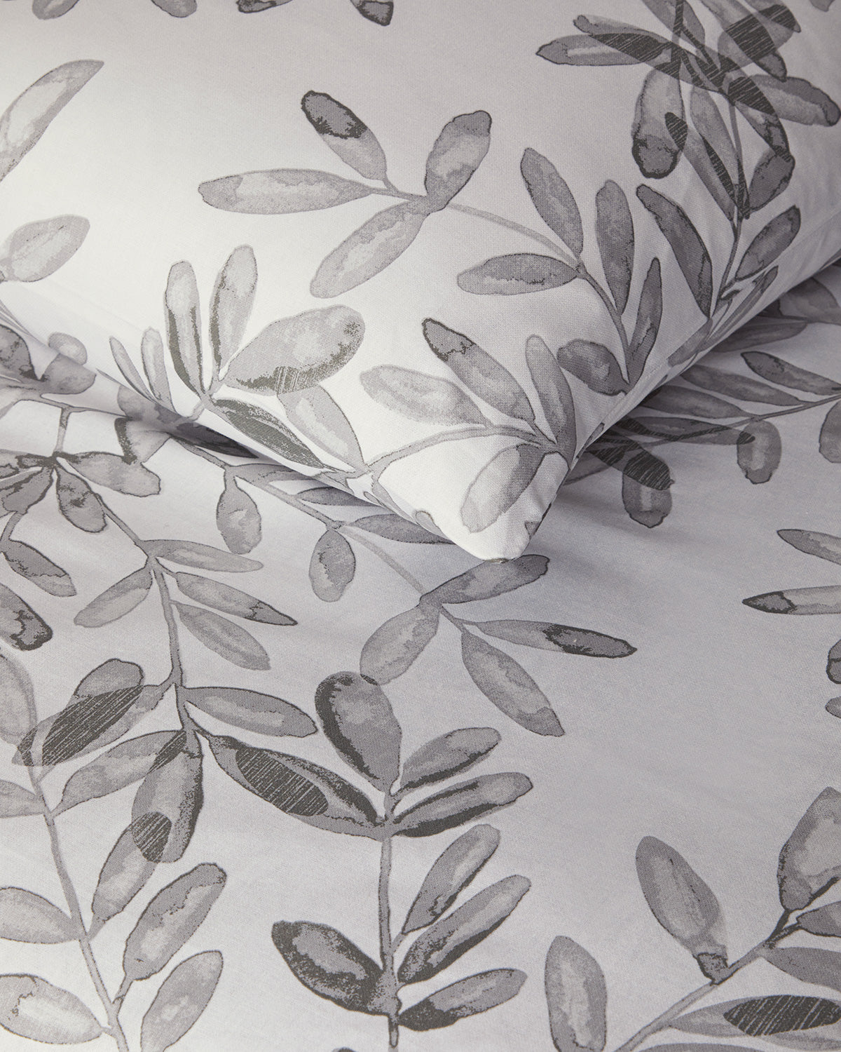 Olive Twig Crêpe Duvet Cover Set Olive Green (view 4)
