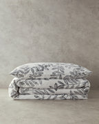 Olive Twig Crêpe Duvet Cover Set Olive Green (view 7)