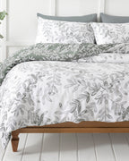 Olive Twig Crêpe Duvet Cover Set Olive Green (view 8)