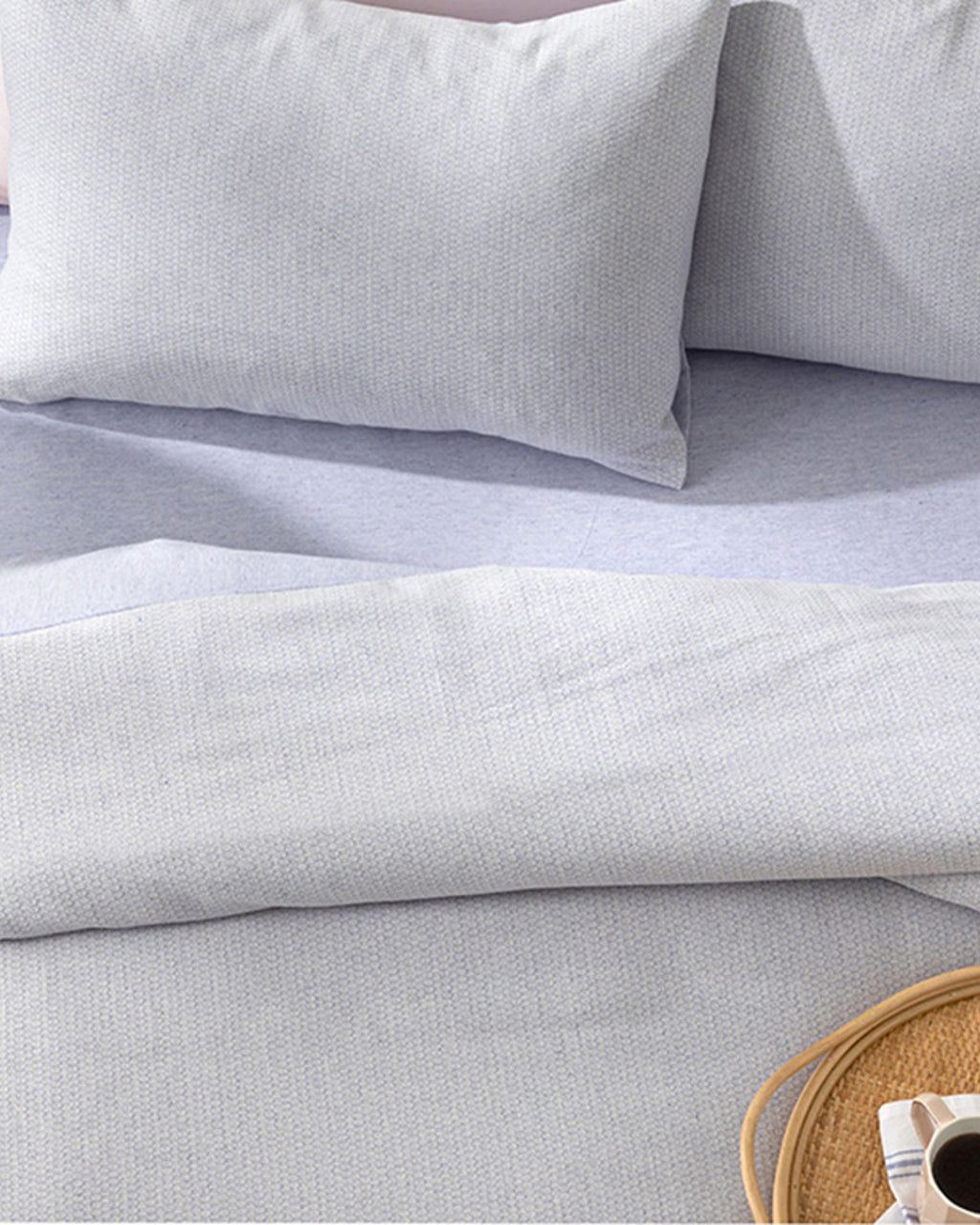 Petite Daisies Yarn Dyed Single Size Duvet Cover Set 160x220 cm Lilac