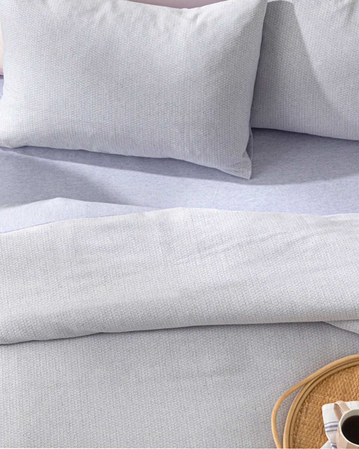Petite Daisies Yarn Dyed Single Size Duvet Cover Set 160x220 cm Lilac