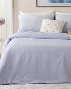 Petite Daisies Yarn Dyed Single Size Duvet Cover Set 160x220 cm Lilac (view 2)