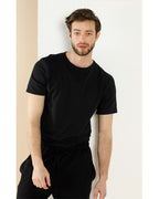 Cotton Fit Yuvarlak Yaka Cotton Men’s Undershirt L Black