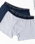 Comfort Cotton/Cotton Polyester Men’s 2 pcs Boxer S Navy Blue - Gray
