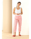 Strped Red Woven Long Johns M Red
