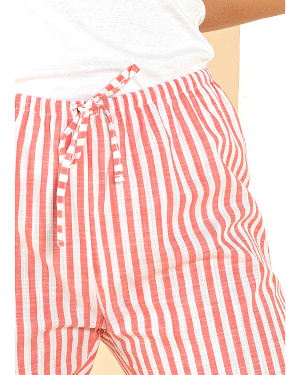 Strped Red Woven Long Johns M Red (view 4)