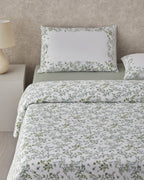 Natur Printed Cotton Summer Blanket Set Green (view 8)