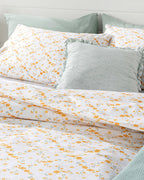 Summer Blossom Cotton Double Size Duvet Cover Set 200x220 cm Yellow (view 2)