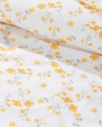 Summer Blossom Cotton Double Size Duvet Cover Set 200x220 cm Yellow (view 3)