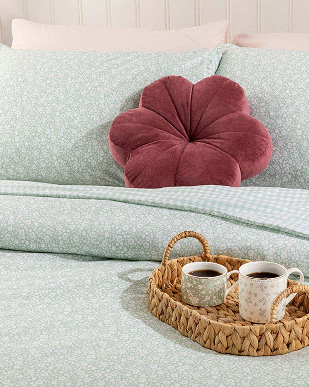 Liberty Blossom Cotton Double Size Duvet Cover Set 200x220 cm Celadon