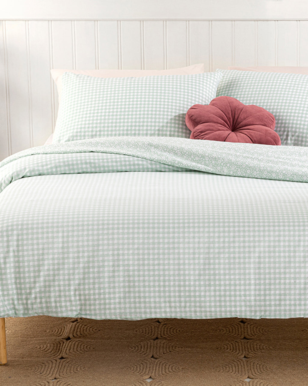 Liberty Blossom Cotton Double Size Duvet Cover Set 200x220 cm Celadon (view 2)