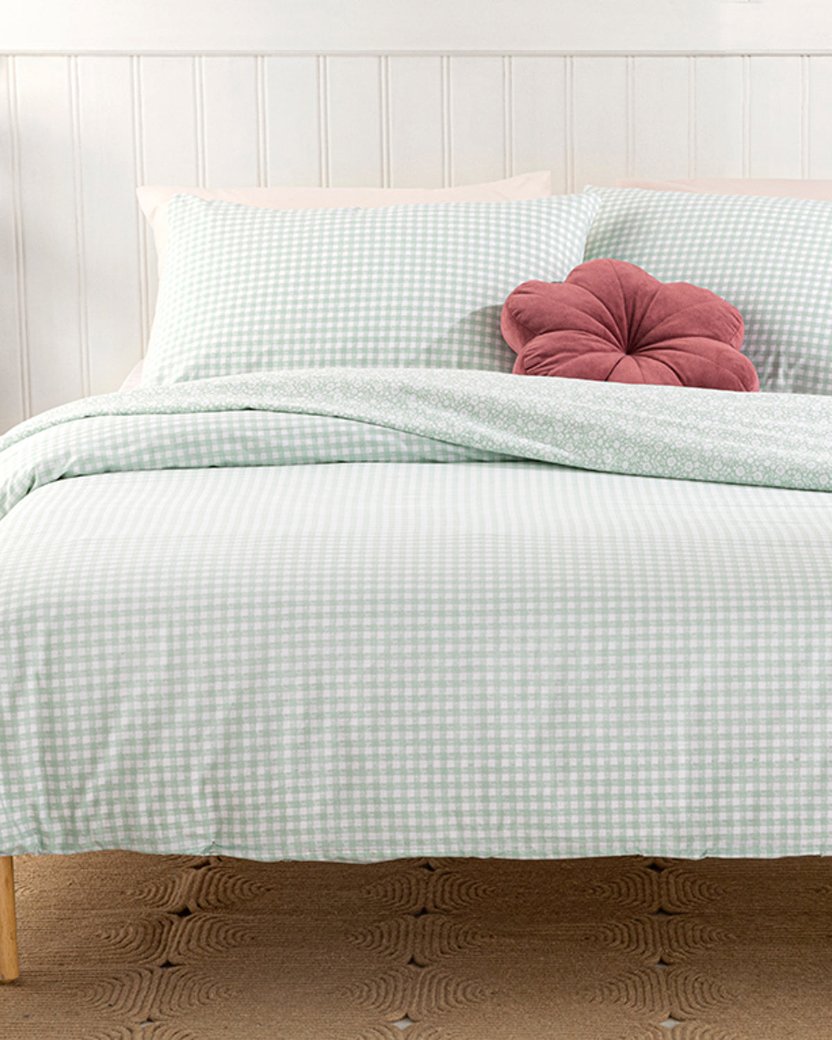 Liberty Blossom Cotton Double Size Duvet Cover Set 200x220 cm Celadon (view 2)